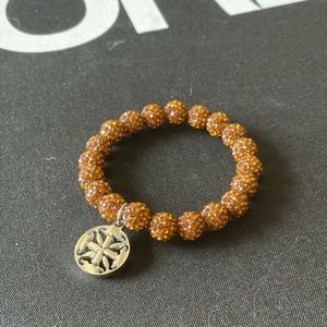Rustic cuff orange bracelet